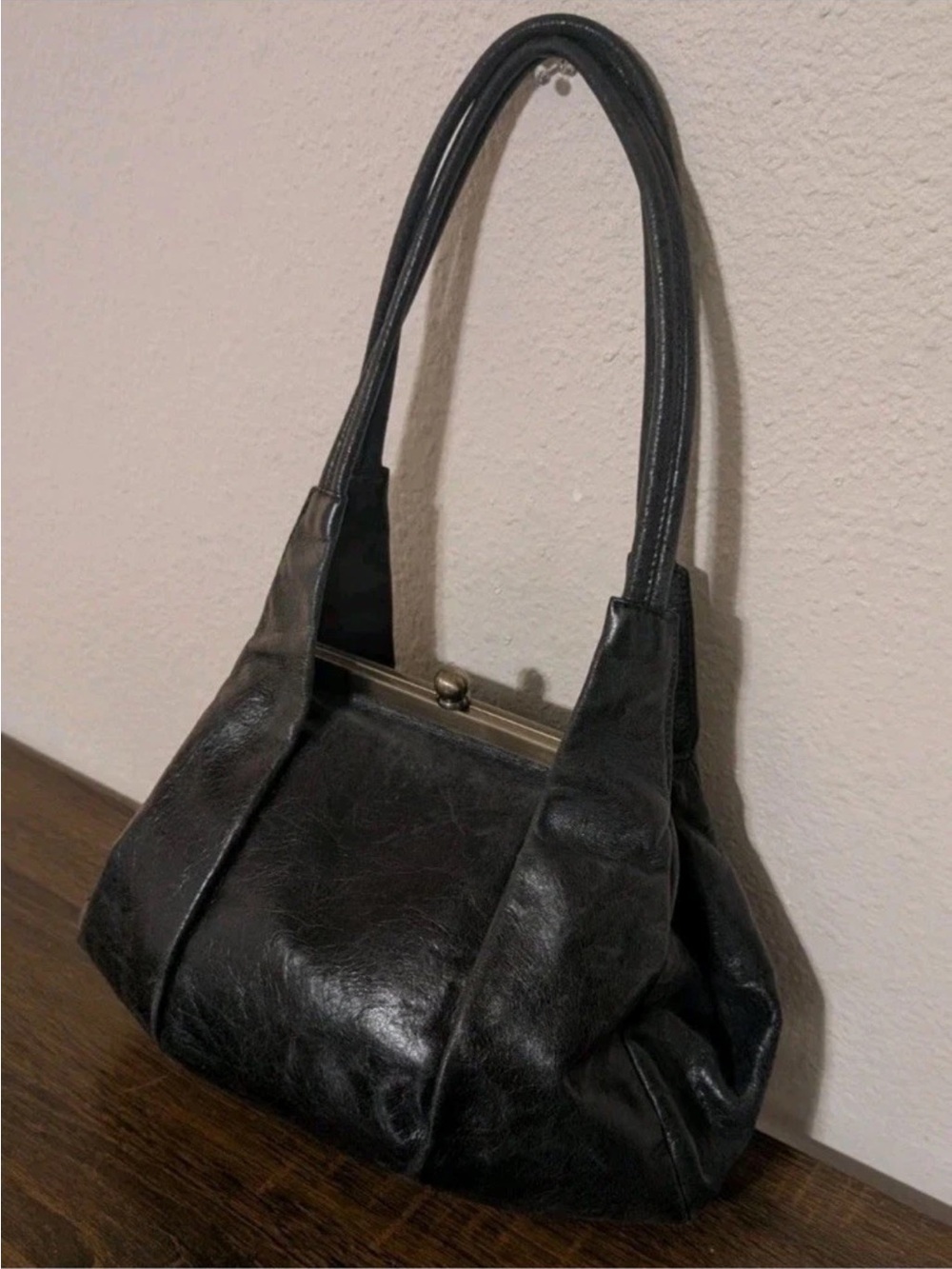Hobo international Classic Black Leather Shoulder Bag